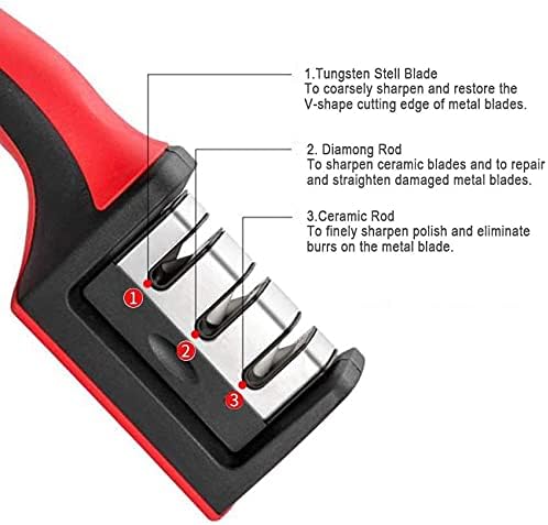 مبراة سكاكين قابلة للتعديل 4 في 1، أداة شحذ السكاكين والمقصات الاحترافية، حجر شحذ