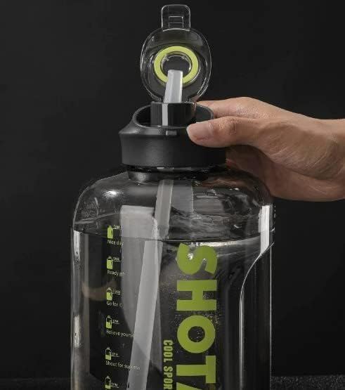 Healthy Plastic Water Bottle 1500 ml, with Removable Straw used for travel,gym, Fitness, Outdoor Sports, Home, School, Gym, Yoga &Office-Black