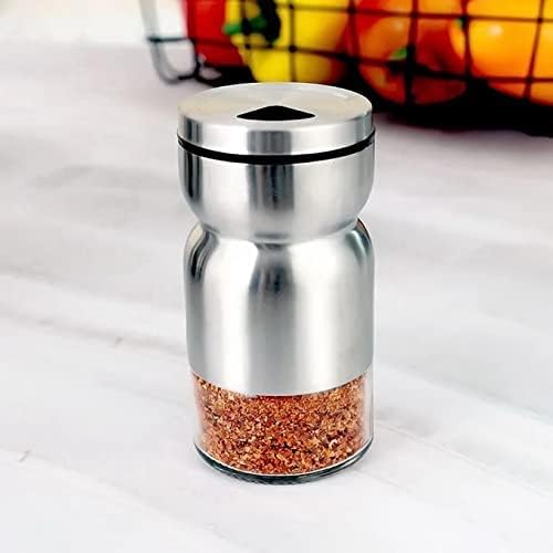 Spice Set Glass and Stainless Steel Revolving