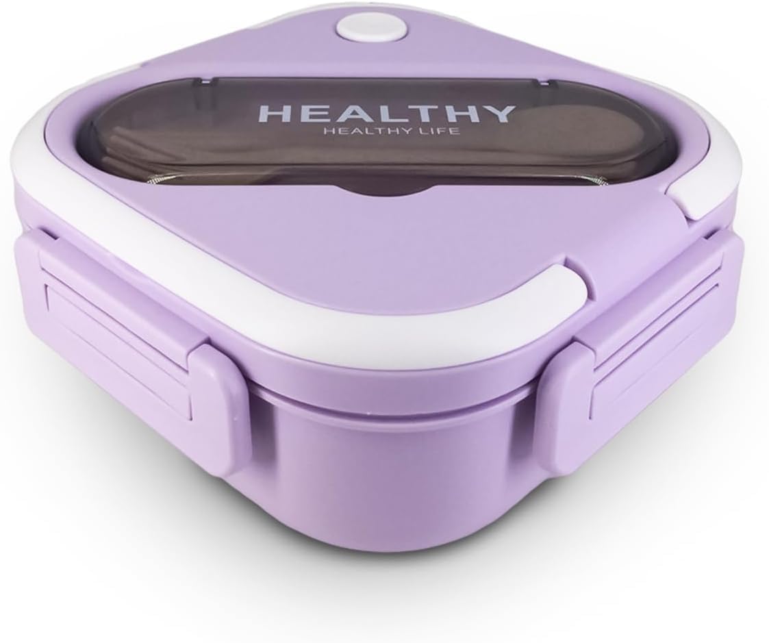 Healthy Lunch Box Container, 1300ml Capacity, Leak-Proof Design with spoon and fork