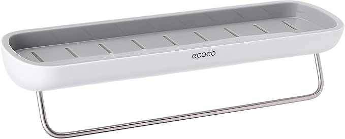 Multi-Functional ecoco Wall-Mounted Plastic Storage Shelf – Space-Saving Organizer