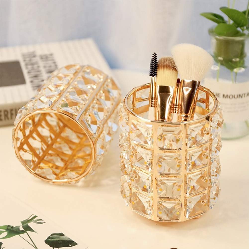 ✨ Crystal Makeup Brush Holder – Luxurious & Stylish Organizer ✨