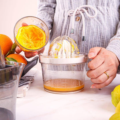 Mantual Acrylic Orange juicer,Orange Squeezer And Jug 2 IN 1-1 Piece