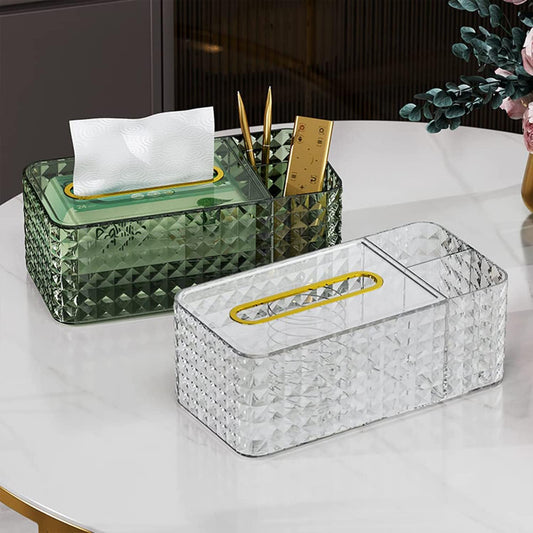 Acrylic Tissue Box with Zipper – Stylish & Practical for Every Space