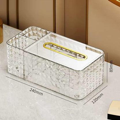 Acrylic Tissue Box with Zipper – Stylish & Practical for Every Space