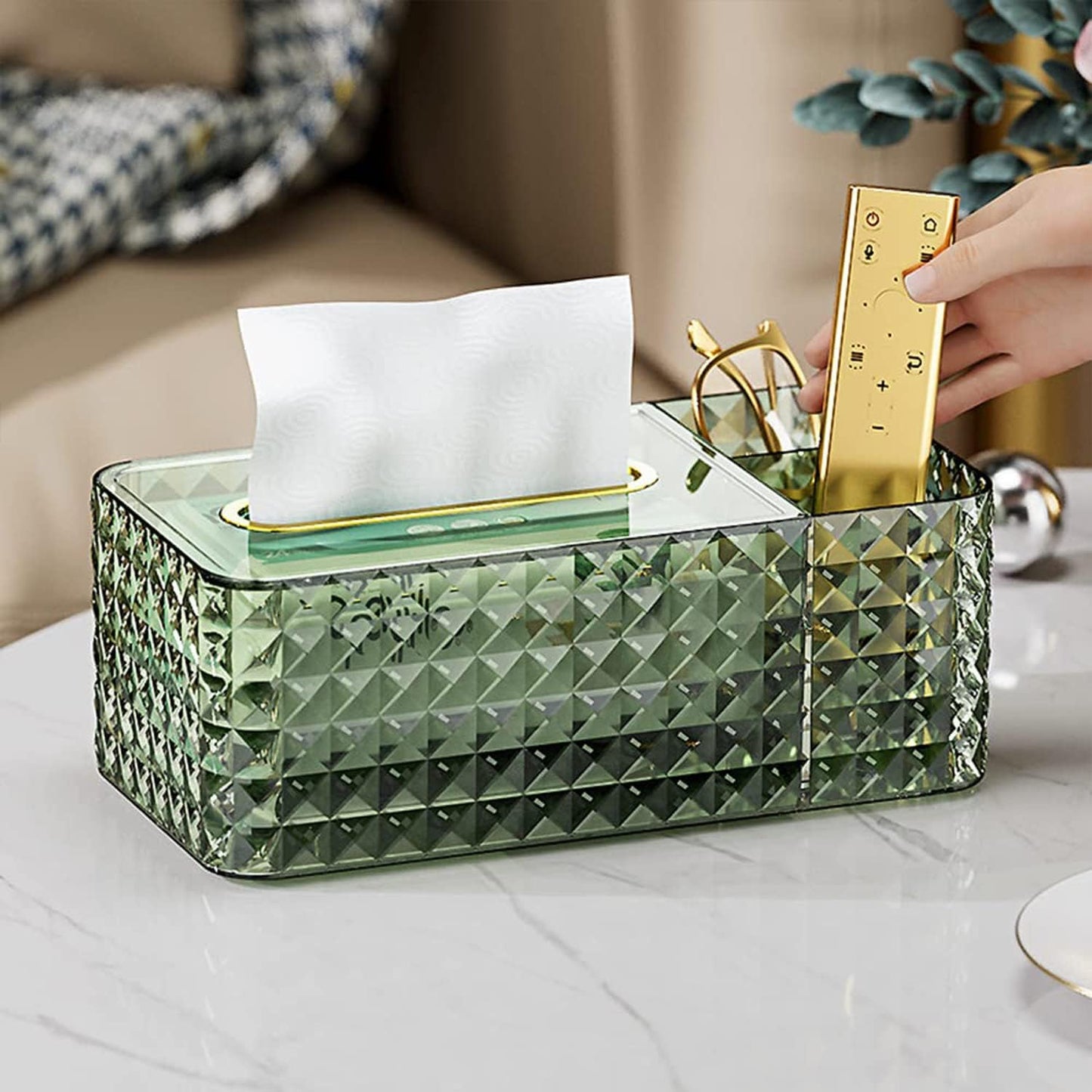 Acrylic Tissue Box with Zipper – Stylish & Practical for Every Space