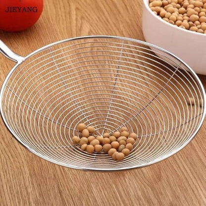 Stainless Steel Wire Skimmer, Food Strainer for Pasta, Spaghetti, Noodles, French Fries and Dumplings - Oil Filter - Food Scoop