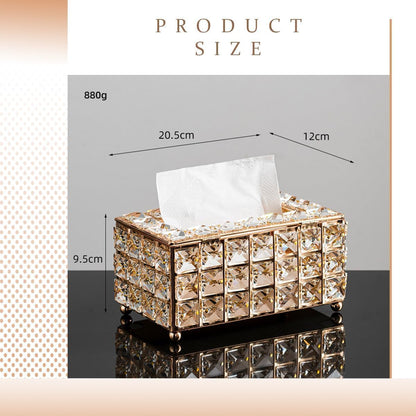 ✨ Luxury Crystal Tissue Box – Elegant & Practical Design ✨