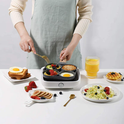 Non-Stick Frying Pan with 4 Hole Pancake Pan Fried Egg Burger Pan