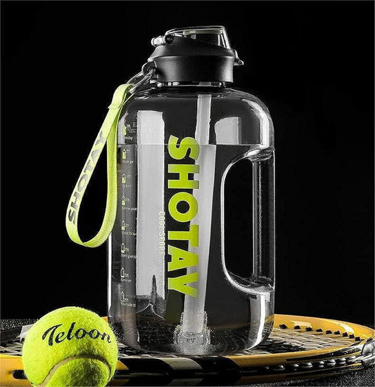 Healthy Plastic Water Bottle 1500 ml, with Removable Straw used for travel,gym, Fitness, Outdoor Sports, Home, School, Gym, Yoga &Office-Black