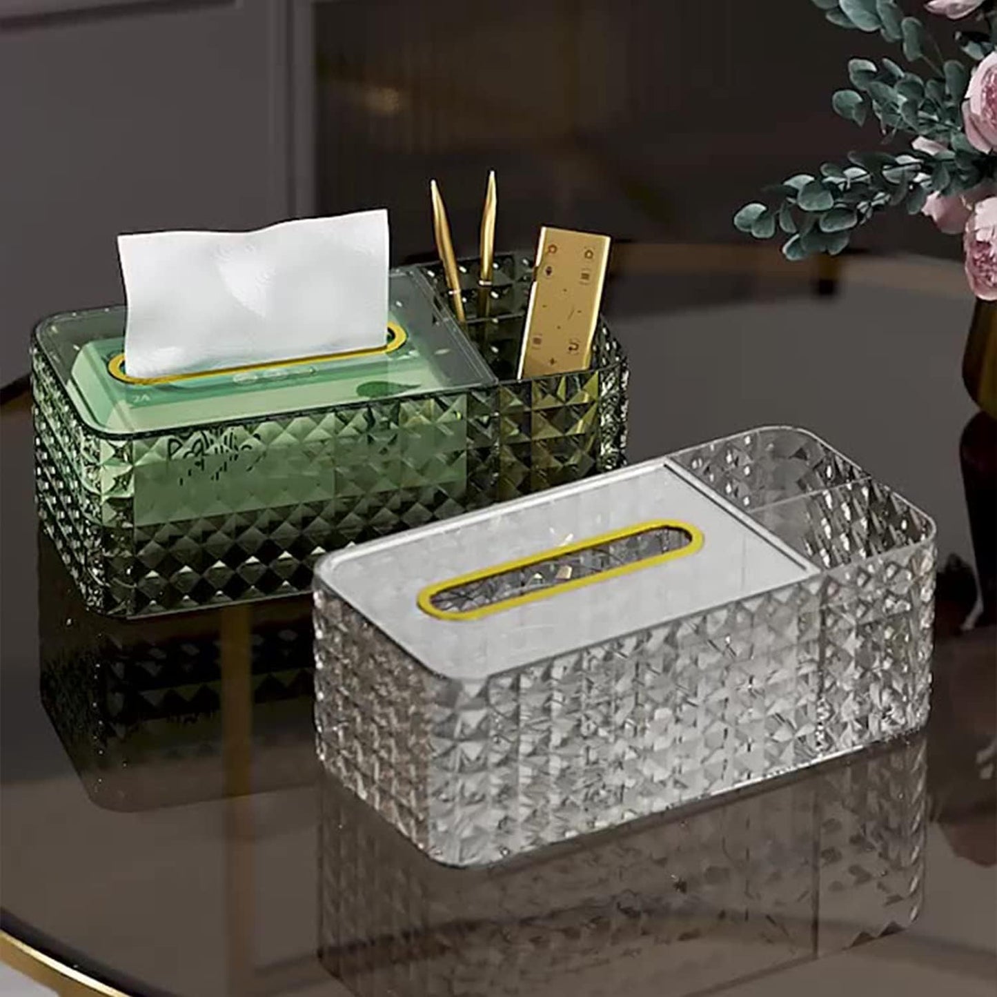 Acrylic Tissue Box with Zipper – Stylish & Practical for Every Space