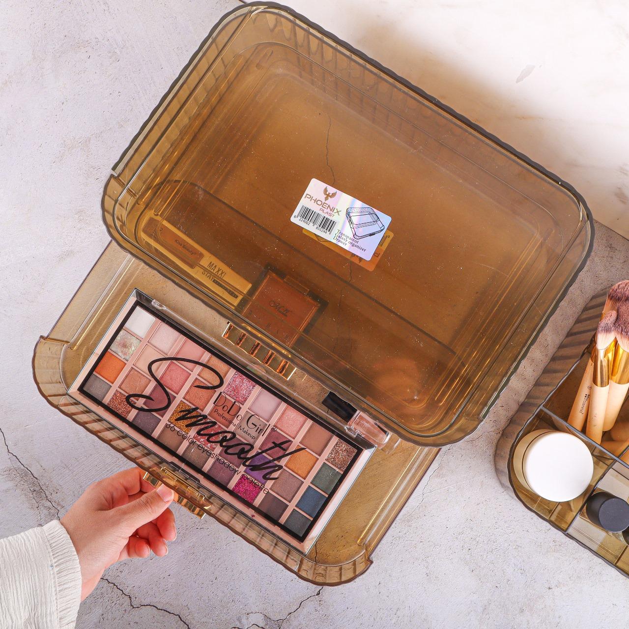 Acrylic Makeup Organizer Display –  1 Drawer for Cosmetics Storage on Countertop Tabletop