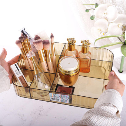 Acrylic Makeup Organizer – Bathroom Vanity Organizers and Storage, Ideal for Desk and Dresser Countertops, Great for Cosmetics, Skincare, Lipsticks (Tray)