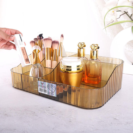 Acrylic Makeup Organizer – Bathroom Vanity Organizers and Storage, Ideal for Desk and Dresser Countertops, Great for Cosmetics, Skincare, Lipsticks (Tray)