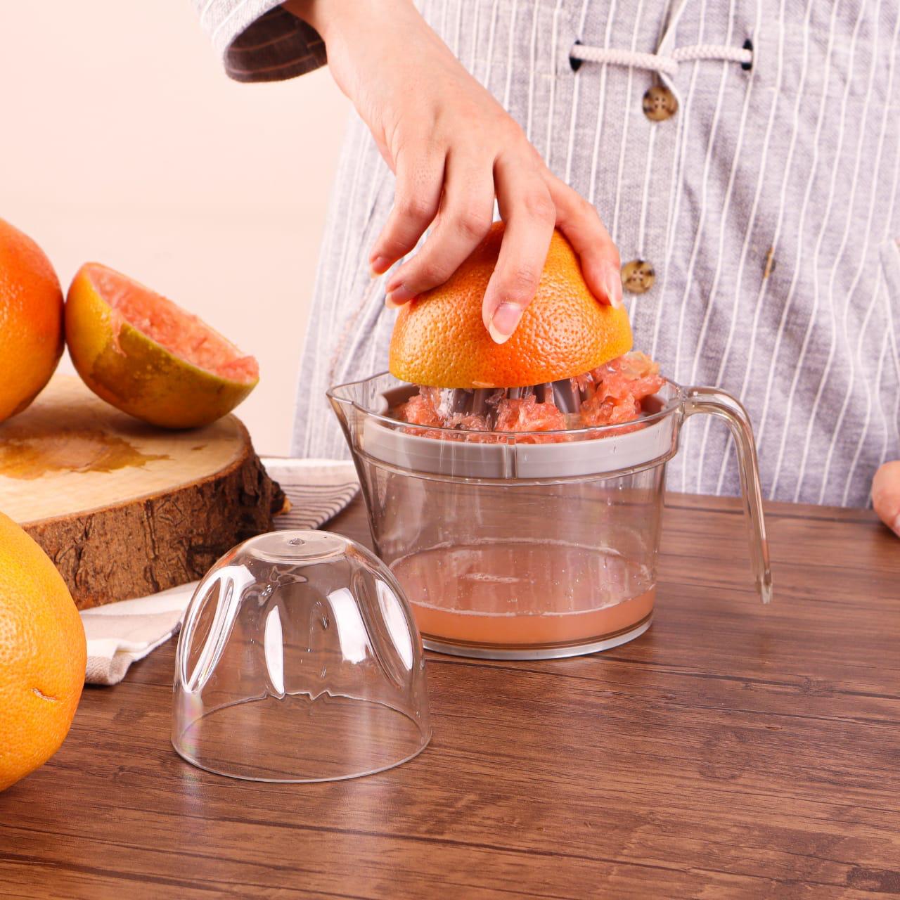 Mantual Acrylic Orange juicer,Orange Squeezer And Jug 2 IN 1-1 Piece