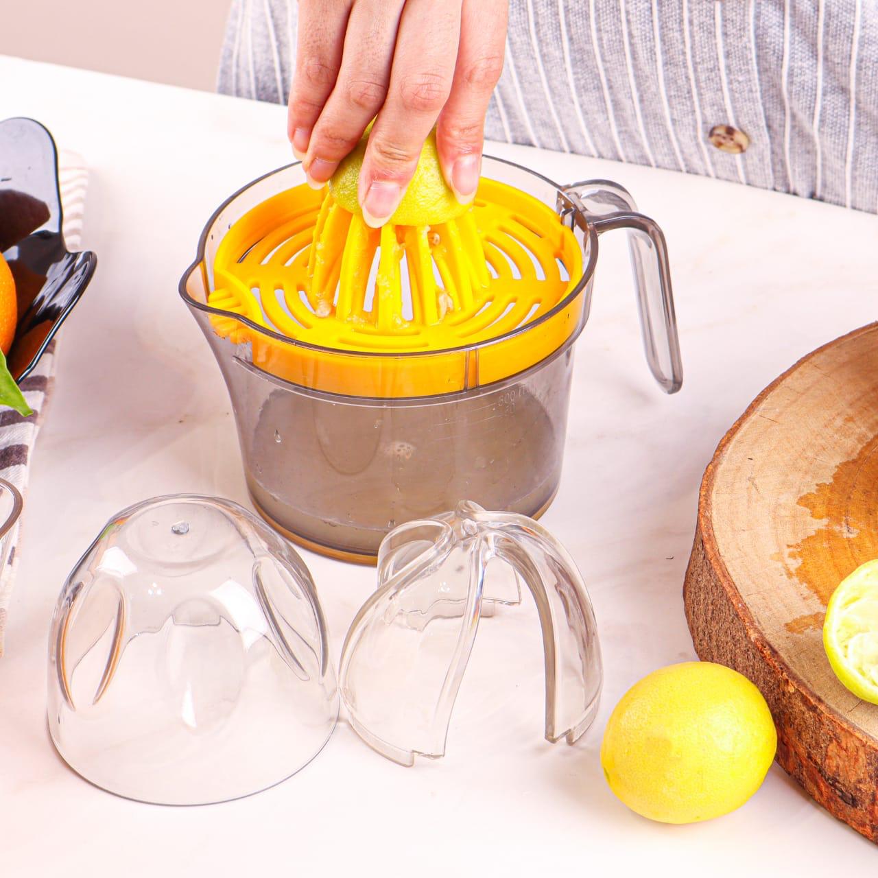 Mantual Acrylic Orange juicer,Orange Squeezer And Jug 2 IN 1-1 Piece