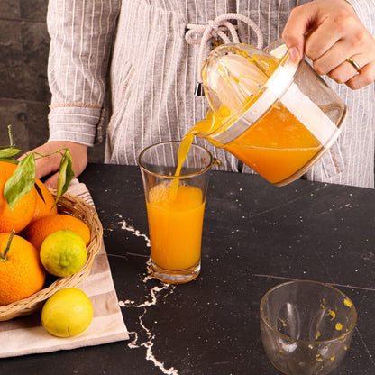 Mantual Acrylic Orange juicer,Orange Squeezer And Jug 2 IN 1-1 Piece