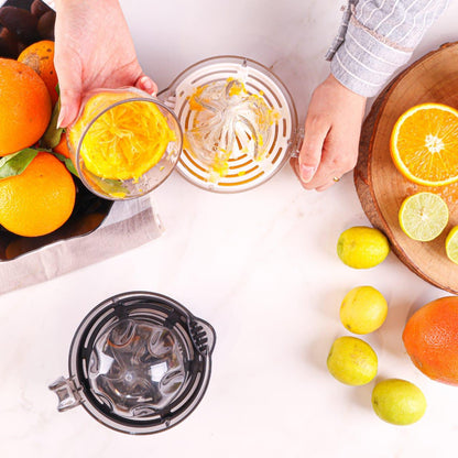 Mantual Acrylic Orange juicer,Orange Squeezer And Jug 2 IN 1-1 Piece