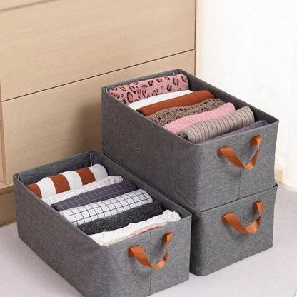 1pc Storage Box – Foldable Clothing Organizer, Portable Fabric Storage Bin with Large Capacity for Folded Clothes, Jeans, Hand-held Storage Box