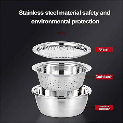 ✨ 3-in-1 Stainless Steel Basin – Durability Meets Efficiency ✨