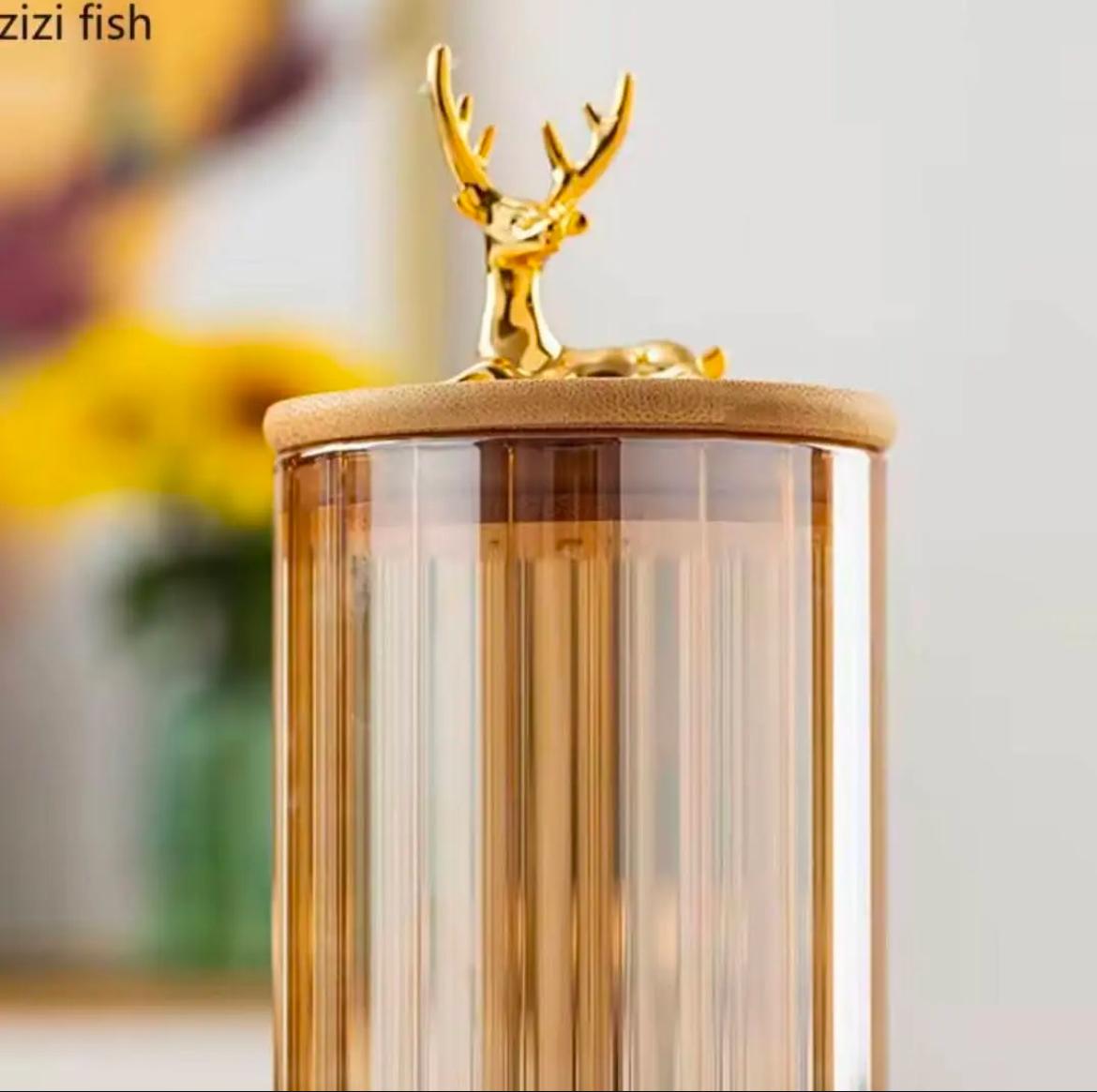 ✨ Glass Jars – Deer Edition | Elegant, Durable & Heat-Resistant ✨