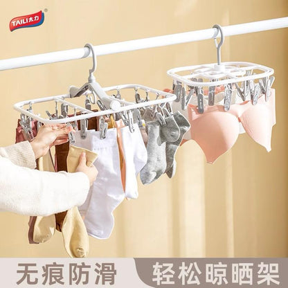 ✨ Multifunctional Windproof Clothes Drying Rack – Secure Drying in Any Weather! ✨